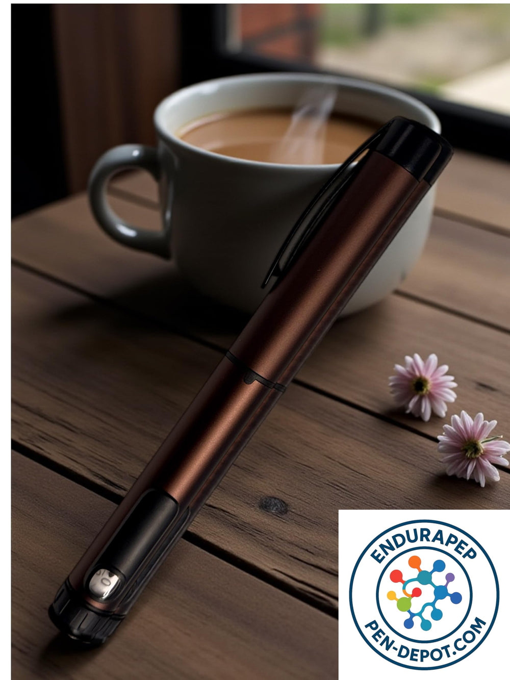 Generic Marquee metal pen exterior shows durable, reusable research design.