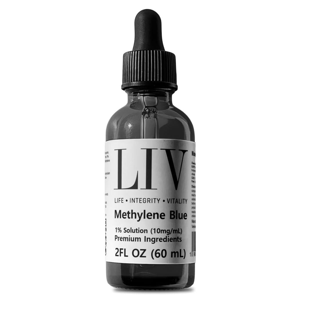Generic Methylene Blue liquid in 60ml bottle with precise dosing dropper.