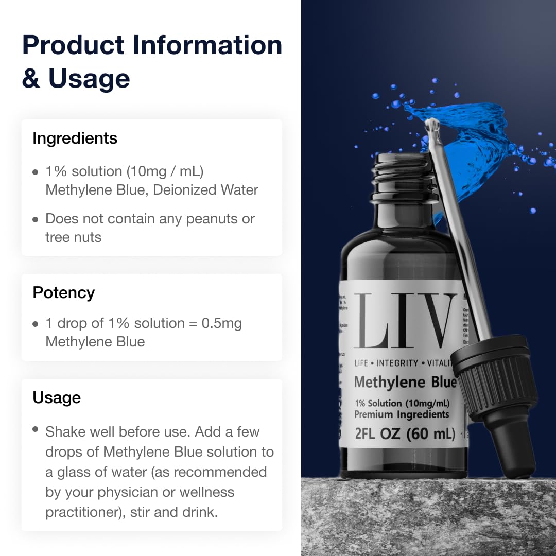 Pure formulation of Generic Methylene Blue for versatile use.