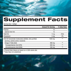 Generic Omega-3 enteric softgel bottle for smooth dosing and reduced aftertaste.