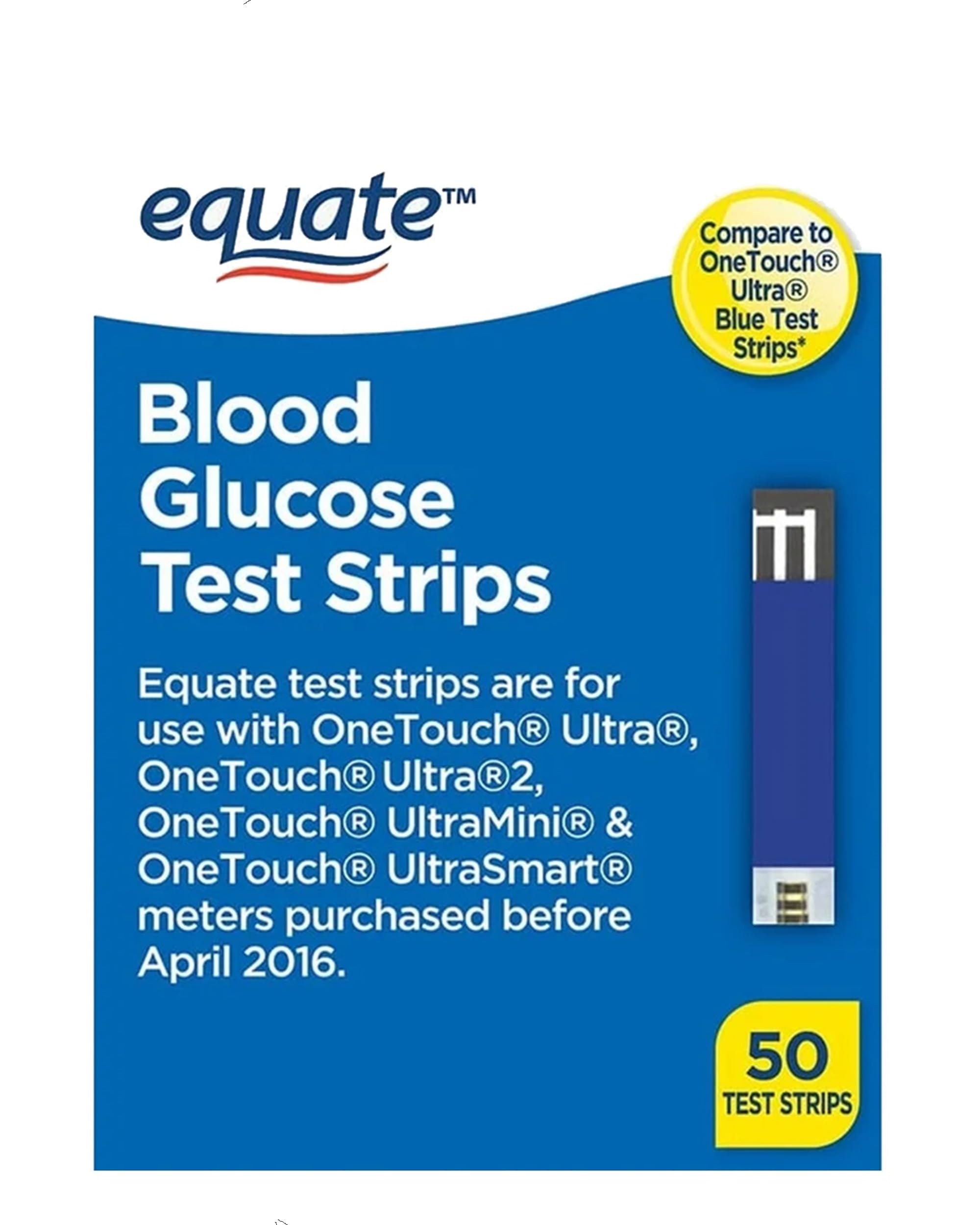Generic strips compatible with OneTouch meters for reliable readings.