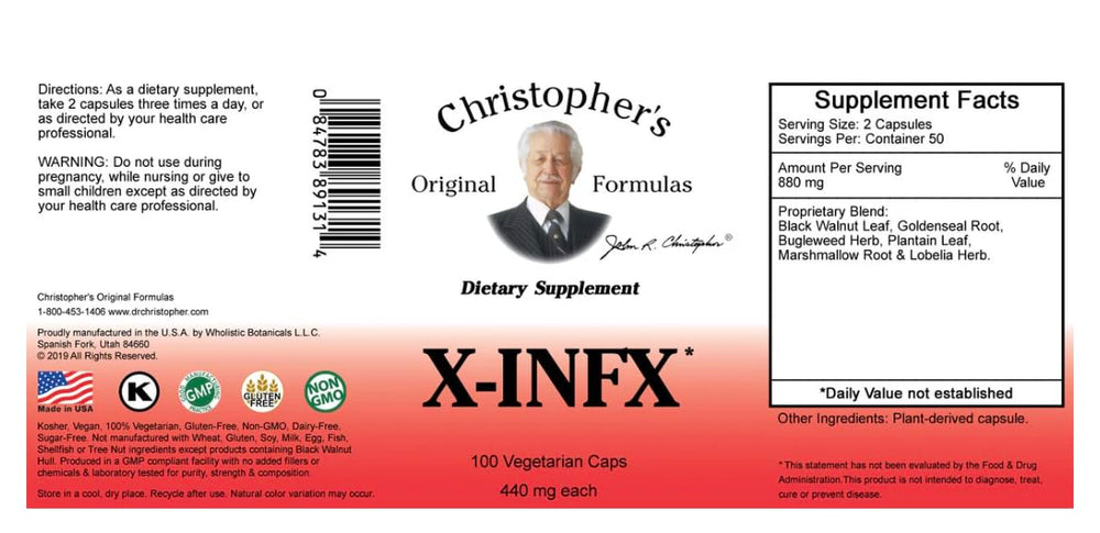 Generic organic herbs label emphasizes clean, additive-free ingredients.