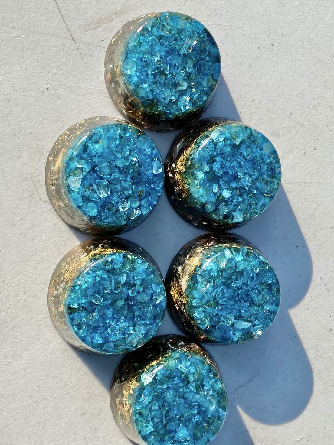 Generic Blue Topaz orgonite gift idea blends style with mindful ambiance