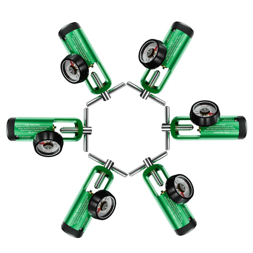 Generic oxygen regulator with durable aluminum body for rugged use