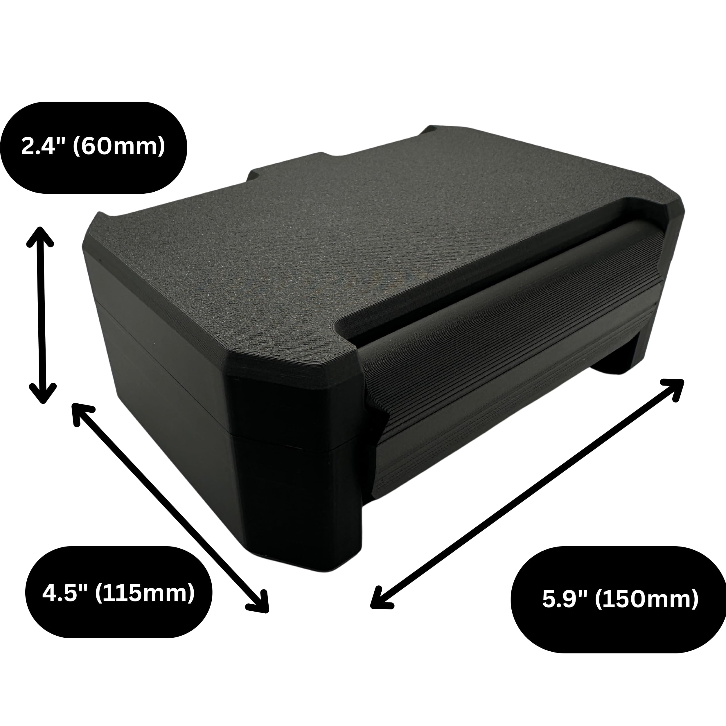 Generic 3-slot vial case designed for peptide, HRT, and insulin vials