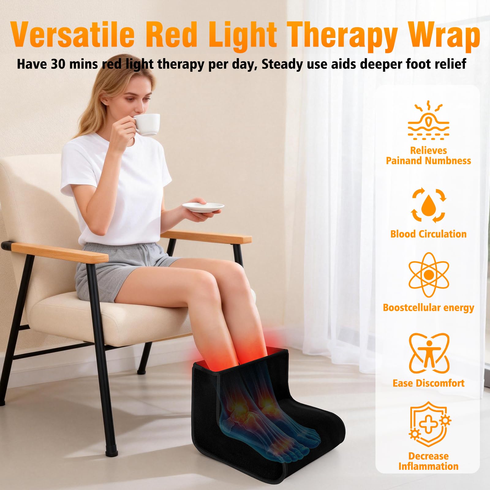 Generic portable foldable foot therapy device ready for home or travel