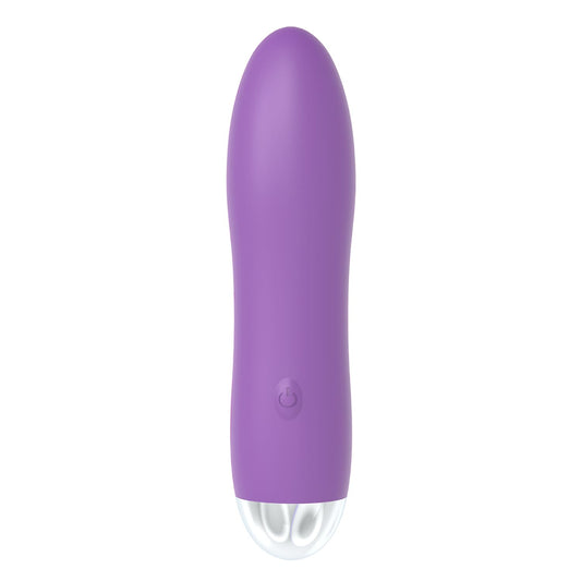 Generic portable handheld massage tool purple front view showcasing compact travel-friendly design