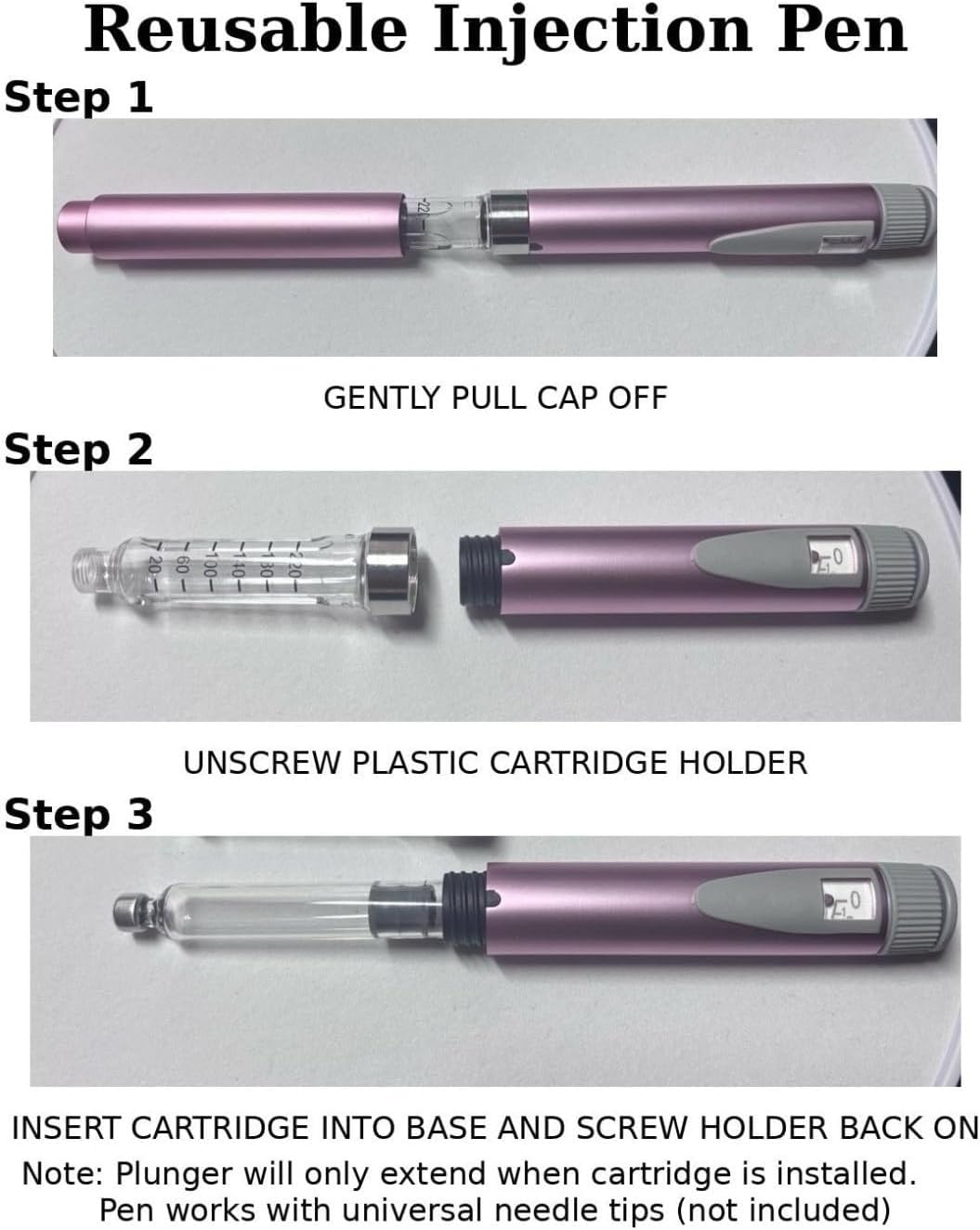 Generic reusable injection pen teal compact design supports on-the-go use.
