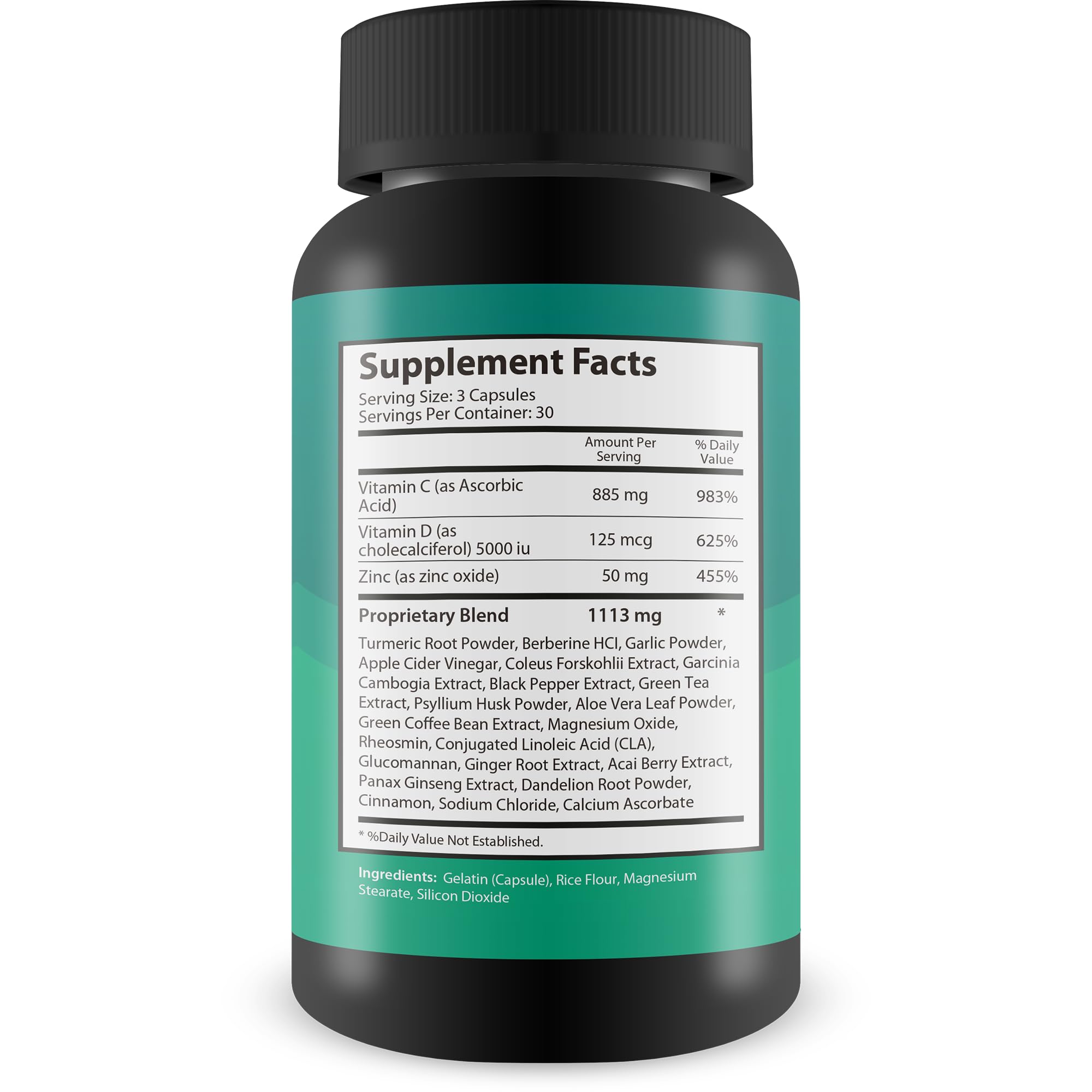 Generic Pro Drops Max label closeup highlights antioxidant ingredients for daily wellness.