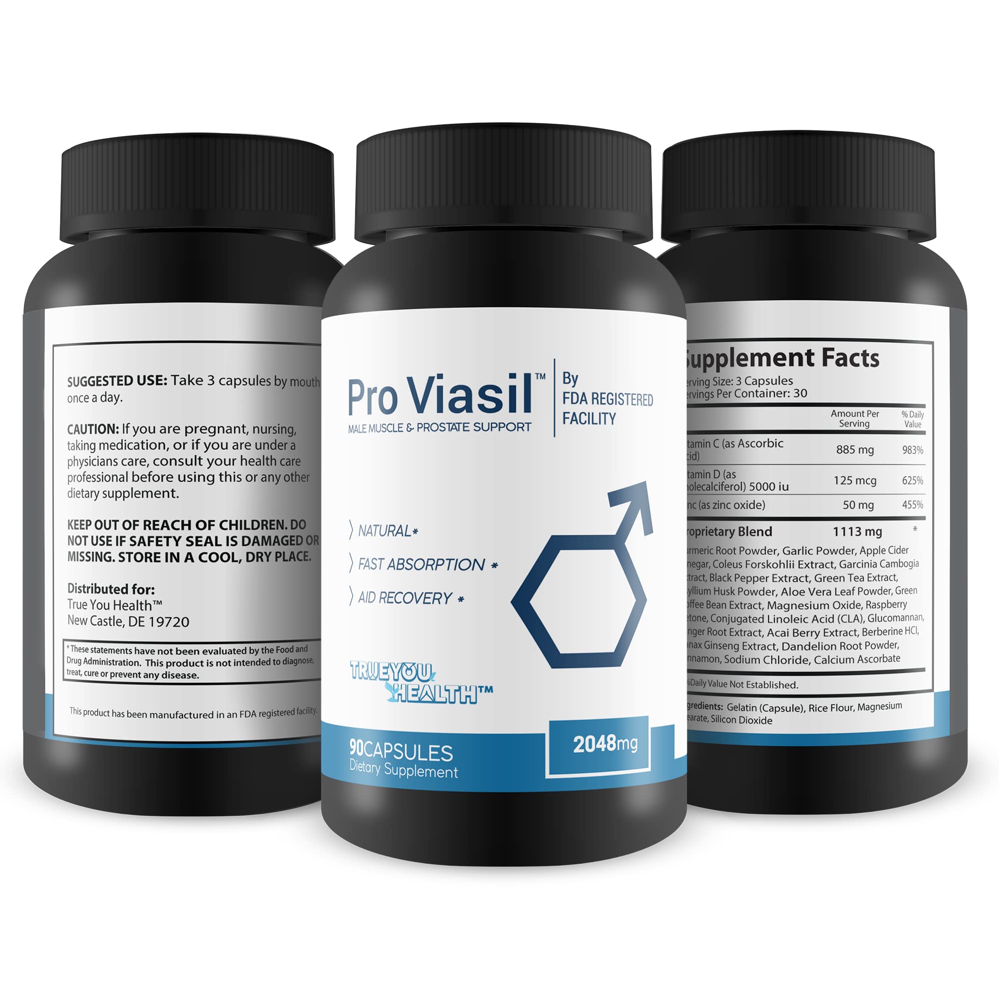 Pro Viasil turmeric and ginger ingredients emphasize antioxidant-rich components for inflammation support.
