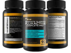 Close-up of Panax Ginseng note on Fluxactive Complete Pro bottle
