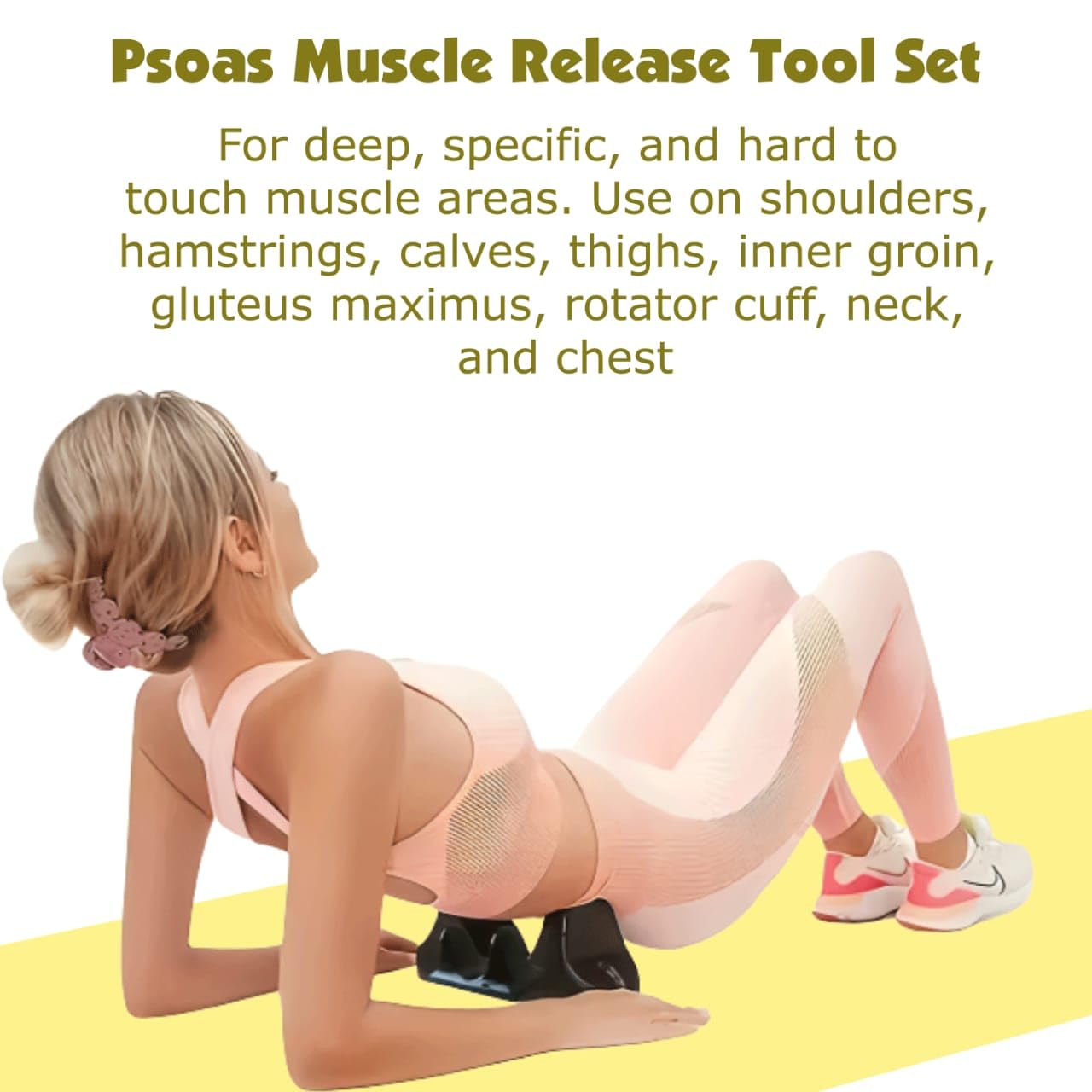 Generic Psoas Release Tool on back and glutes to ease stiffness.