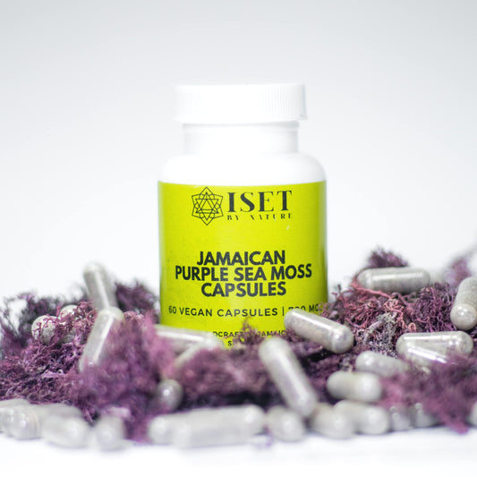 Generic Purple Sea Moss Capsules bottle image with 60 vegan capsules for daily use