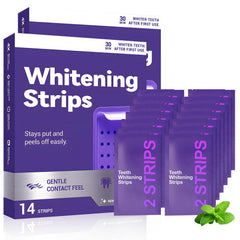 Generic Purple Teeth Strips pack front for daily whitening on the go
