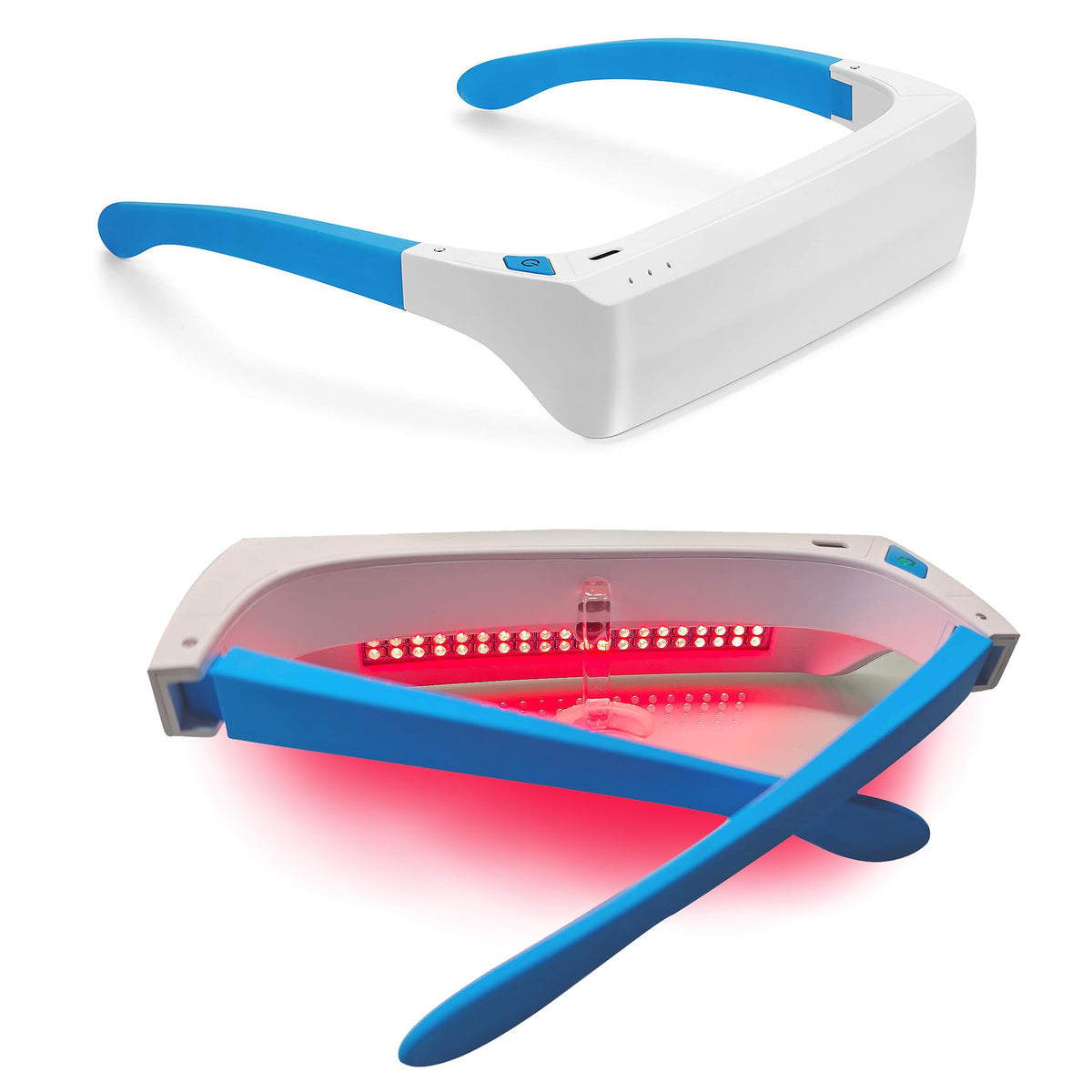 Generic red light therapy glasses front view for eye comfort.