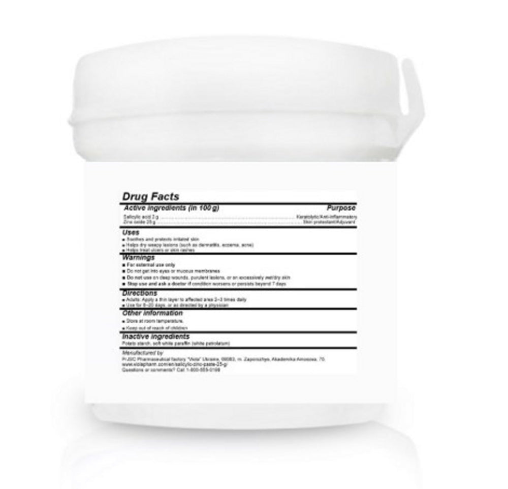 Generic Salicylic Zinc Lassara Paste packaging highlights compact 25 g size for on the go care