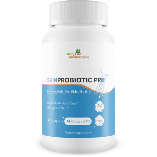 Generic Skin Probiotic Pro bottle indicating skin health support potential.
