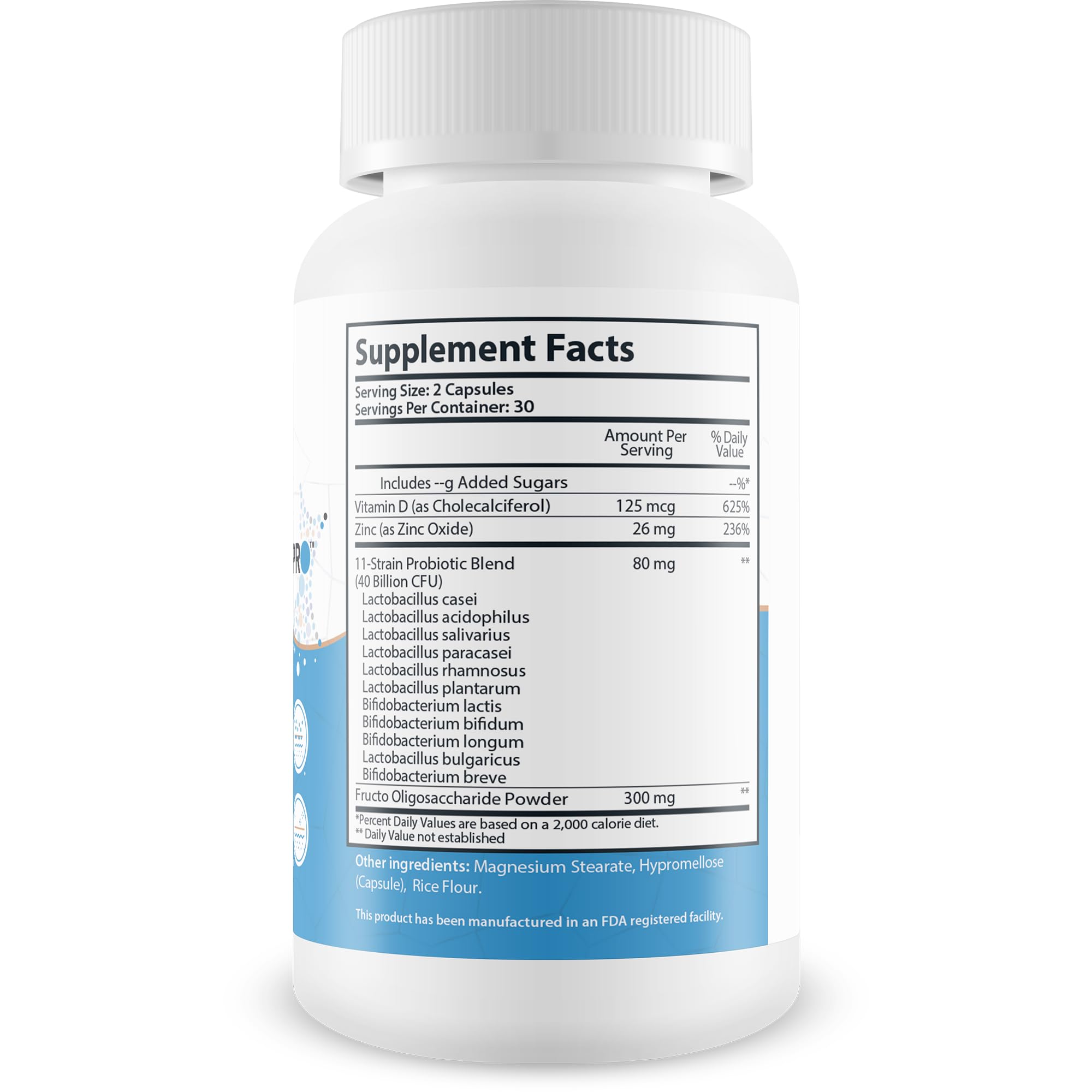 Generic Skin Probiotic Pro capsules for daily gut-skin balance.