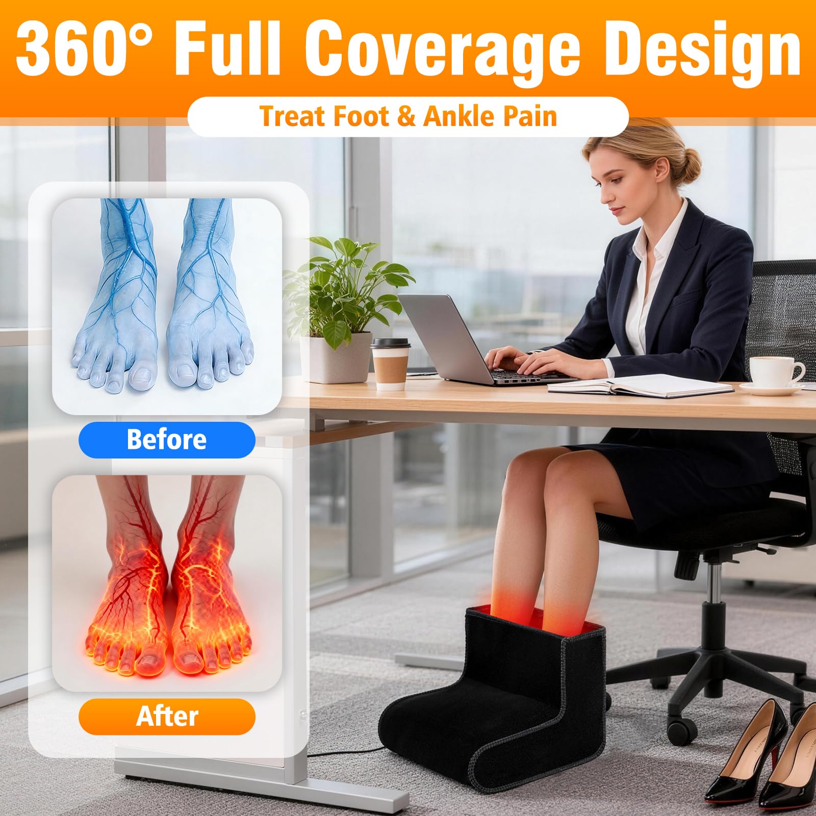 Generic foot therapy smart controller with adjustable brightness and timer
