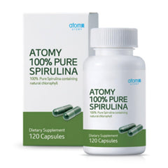 Generic Spirulina bottle with capsules for daily nutrition support.