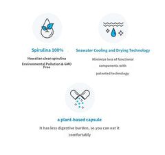 Close-up of Generic Spirulina label highlighting purity.