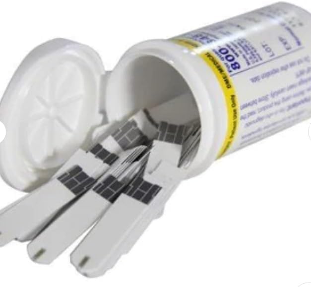 Generic strip packaging highlights Bayer compatibility for daily testing