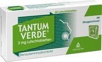 Generic TAN Verde TUM lozenges pack of 20 shown for convenient throat soothing on the go.
