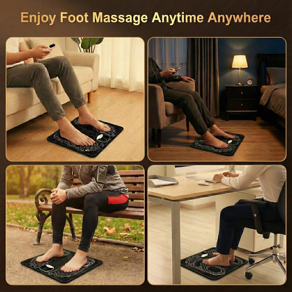 Generic TENS & EMS Foldable Compact Foot Pad ready for storage and travel