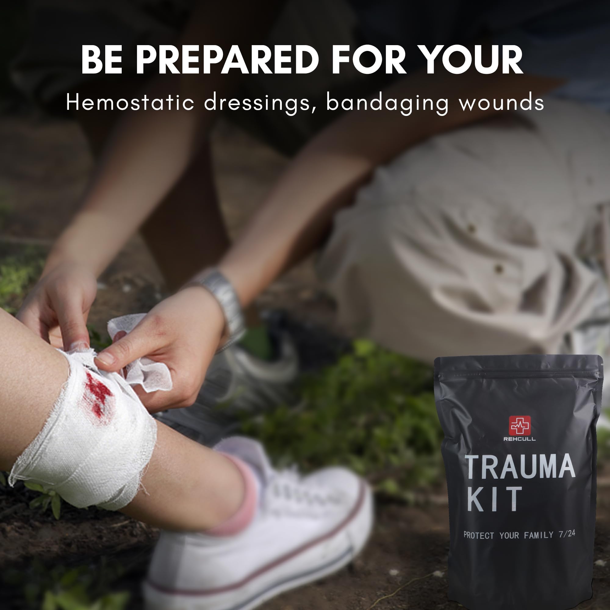 Generic Trauma Kit stainless bandage scissors for quick access and dressing adjustments.