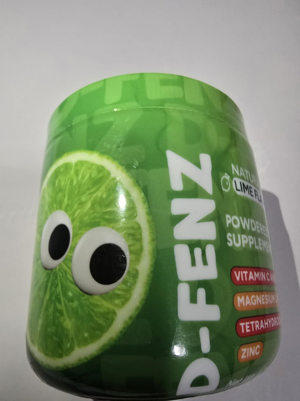 Generic Vital Health D-FENZ Kids bottle with lime flavor for easy daily use.