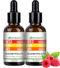 Generic Vitamin B12 B6 liquid drops bottle for sublingual use and energy support.