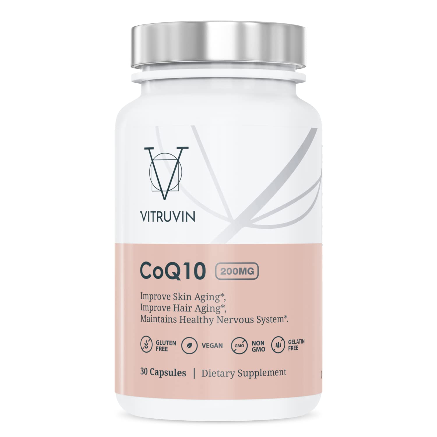 Generic Vitruvin bottle side view for convenient on-the-go use.