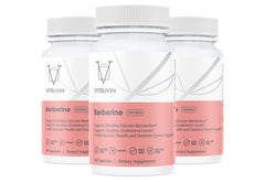 Generic Vitruvin Berberine 600mg bottle closeup highlighting ultra-absorbable formula