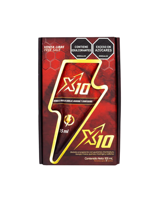 Generic X10 chontaduro sachet for daily energy on the go.