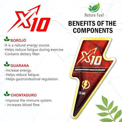 Generic X10 on-the-go pack shows convenient energy support.