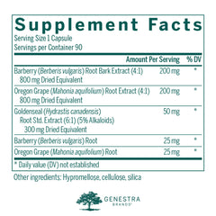 Genestra Berberis Formula capsules prepared for daily digestive support.
