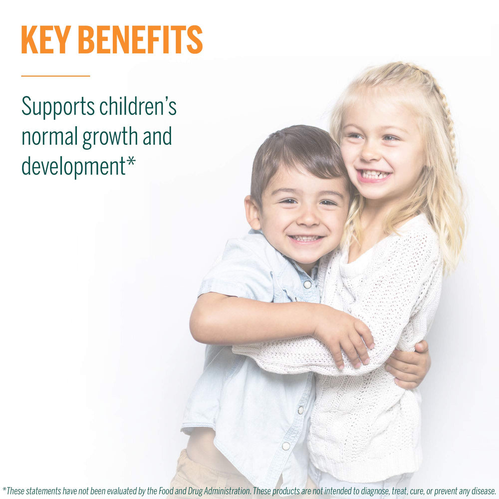 Genestra Brands Children's Chewable Vitamins bottle with flip-cap, easy grab-and-go.