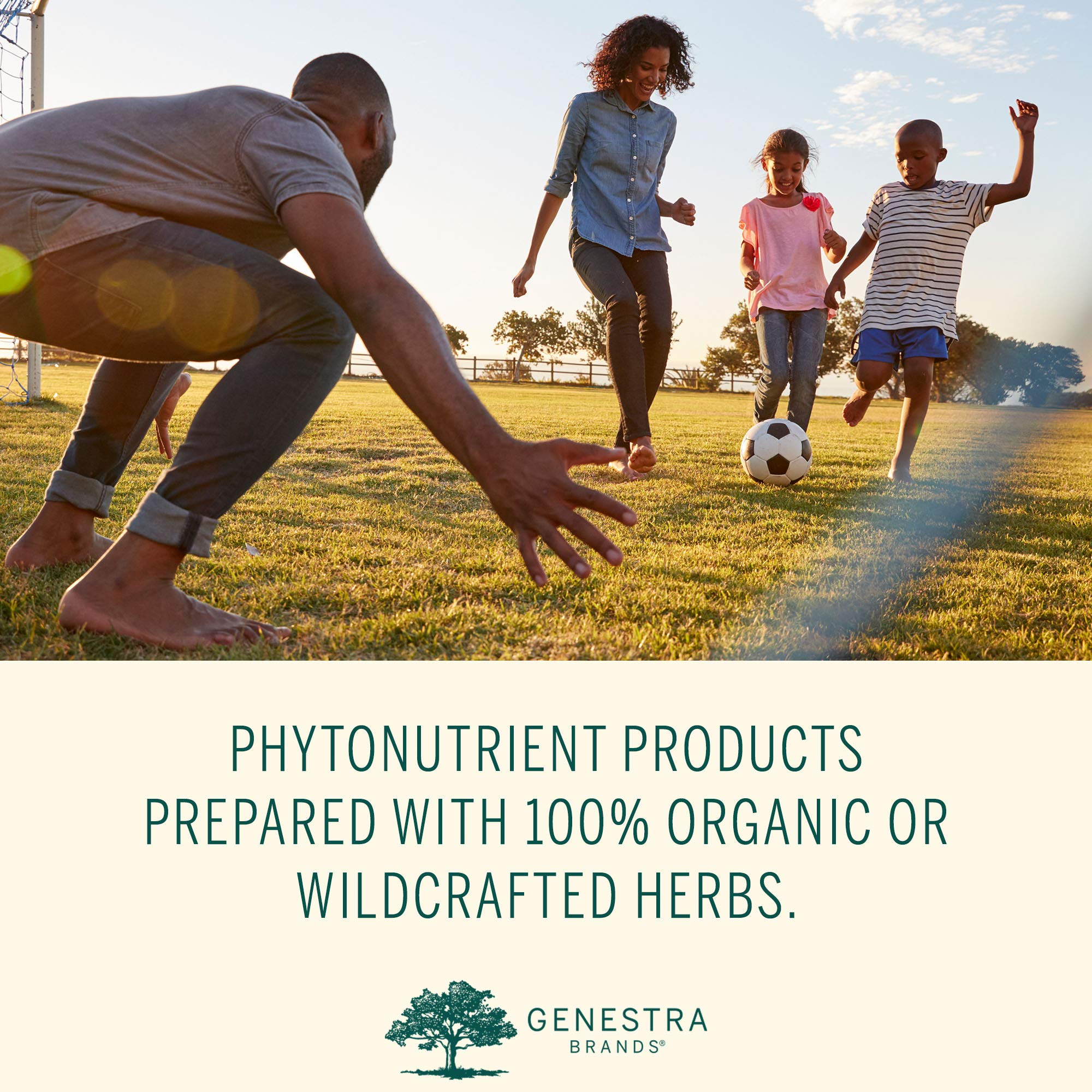Genestra Brands Liver Support capsules in hand for convenient daily use.