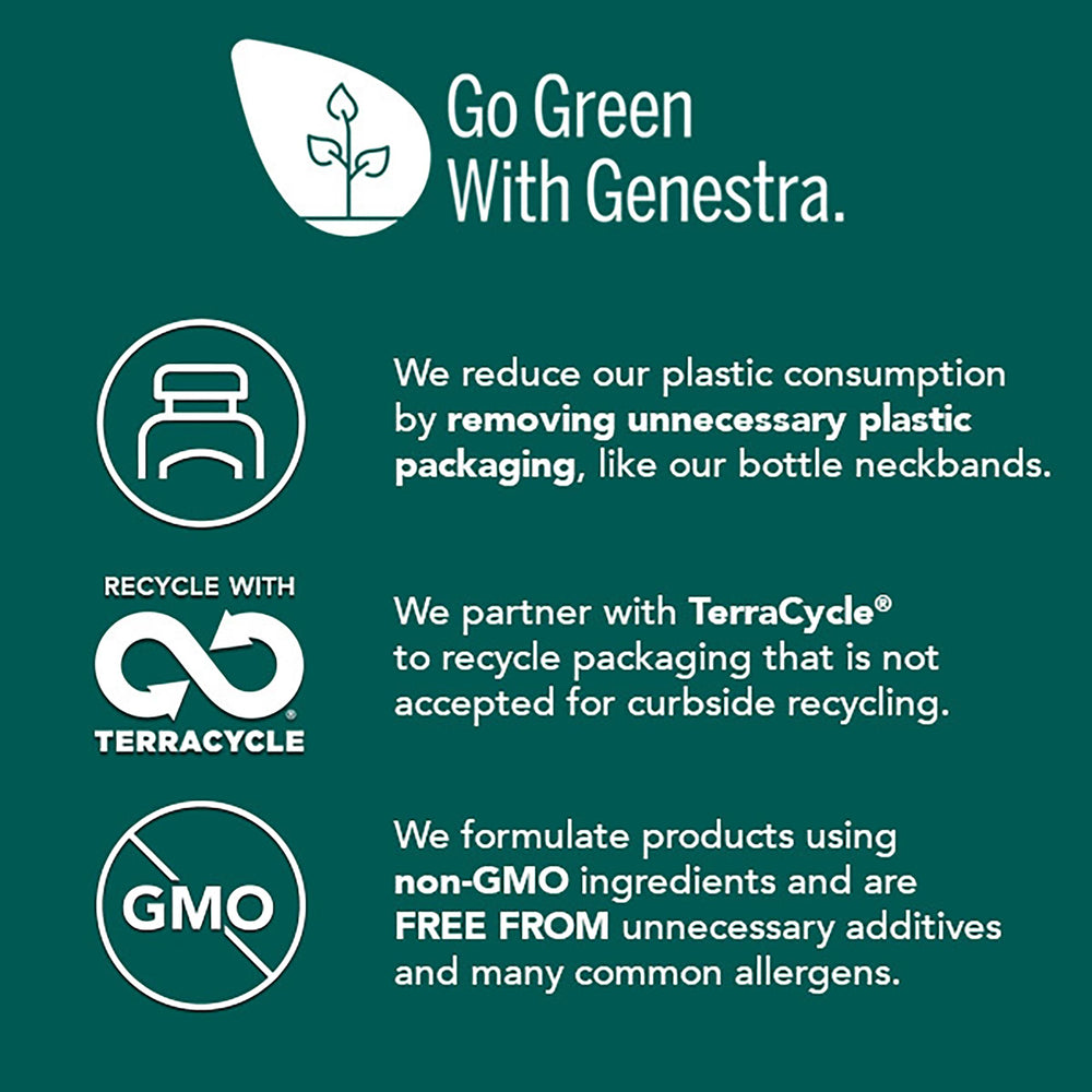 Genestra Calm-gen label close-up, featuring silver linden, hawthorn, and fig ingredients for relaxation support.