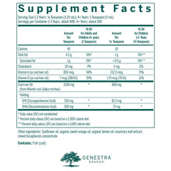 Genestra Cod Liver Oil Forte pour enables convenient daily omega-3 intake.