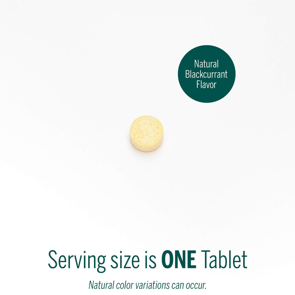 Genestra Brands CoQ10 Chewable tablets back view with ingredients and dosage notes.