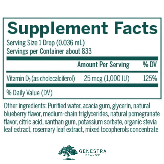 Genestra D-Mulsion 1000 dropper tip focusing on easy dosing and versatile consumption.