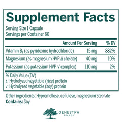 Genestra KMG Plus bottle back label details ingredients and recommended daily use