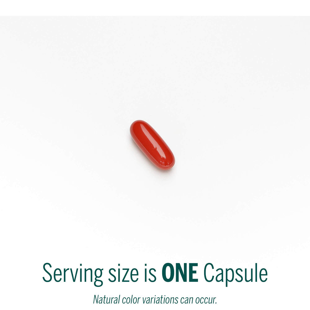 Genestra Ubiquinol 100mg label closeup with dosage and brand details