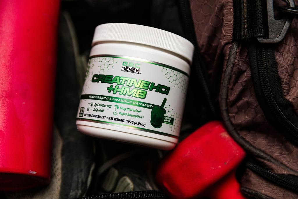 Genetic Edge Compounds Creatine HCl + HMB label highlights no banned substances.