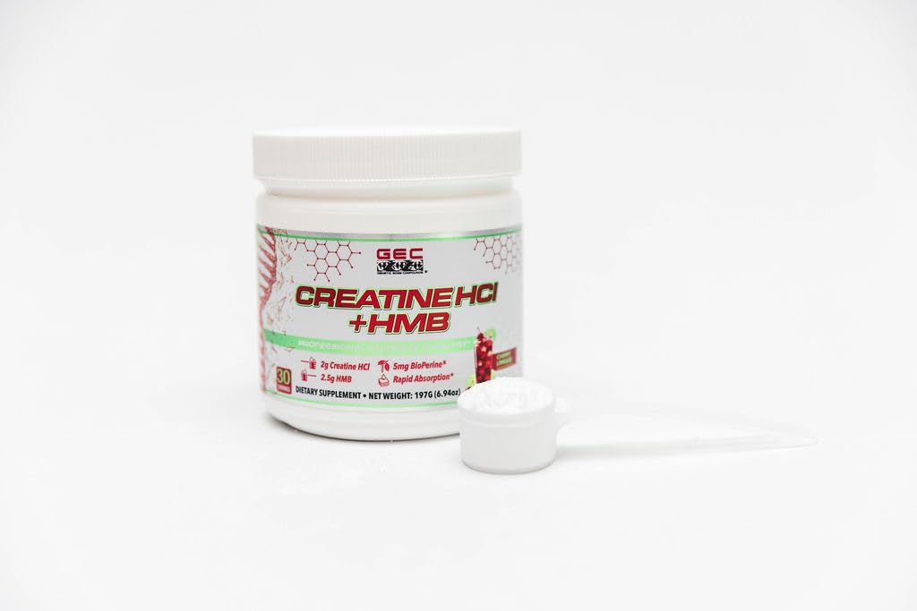 Genetic Edge Creatine HCl + HMB scoop ready for quick pre-workout fueling