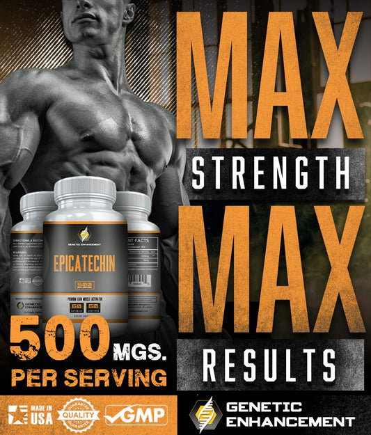 Genetic Enhancement Epicatechin 60-serving label highlights value and dosing options