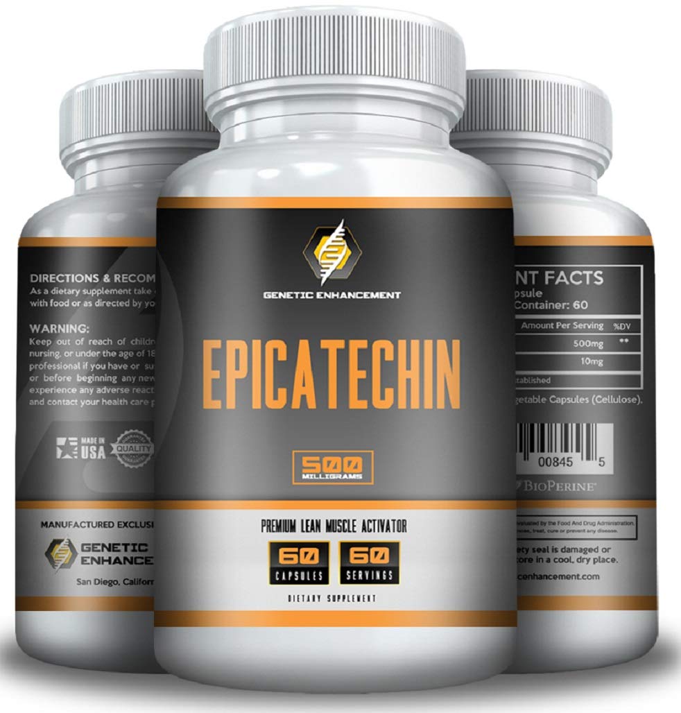 Genetic Enhancement Epicatechin bottle front for muscle support