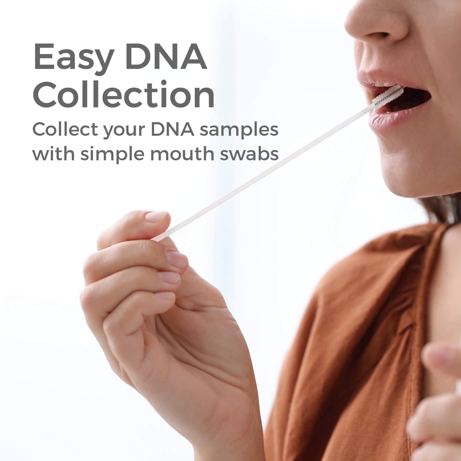 Genetrace DNA Paternity Test mouth swabs ready for simple sample collection