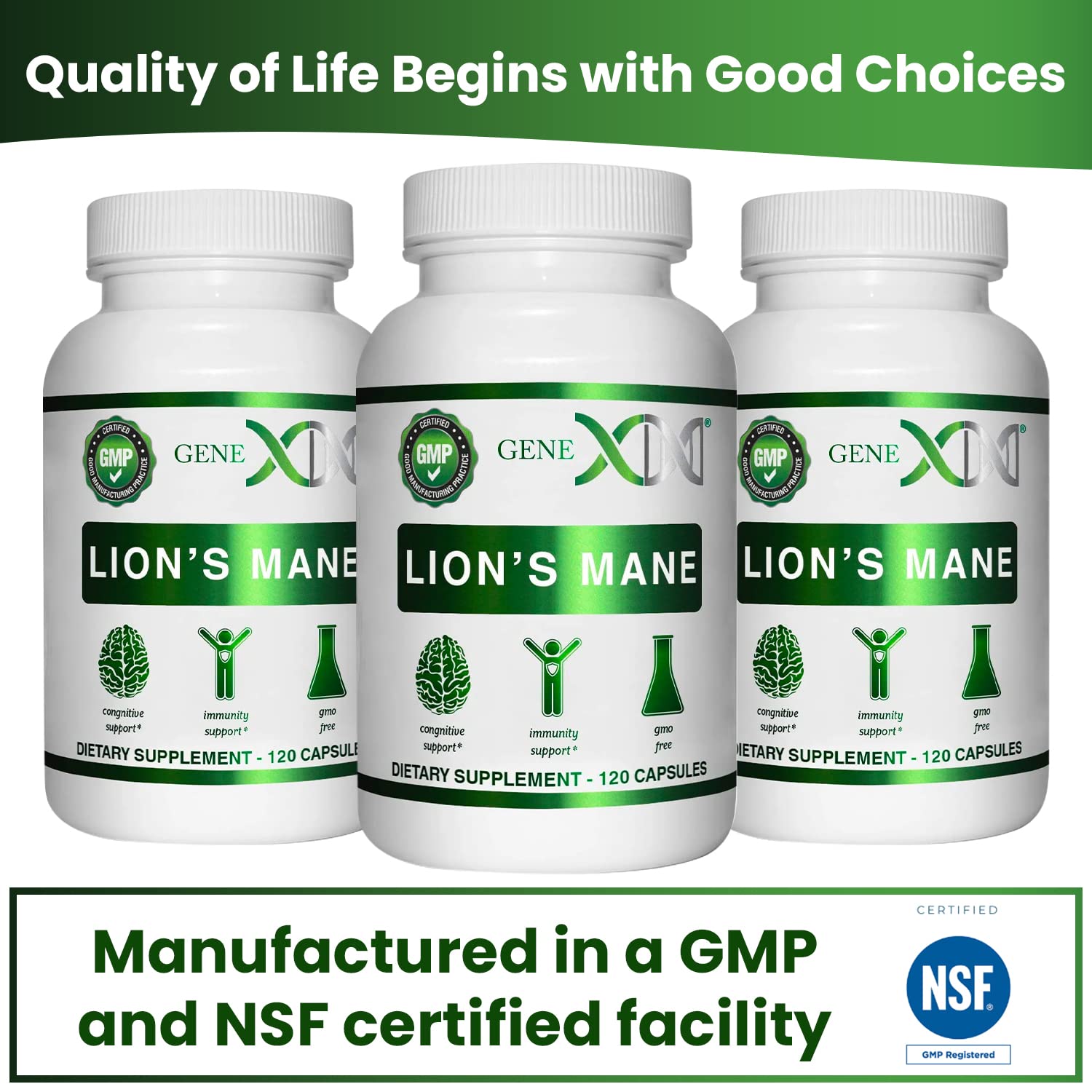 Brain-focused benefits with natural Lion's Mane for mental clarity